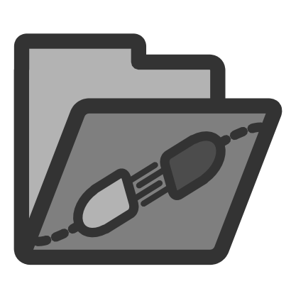 Download free grey folder electricity icon